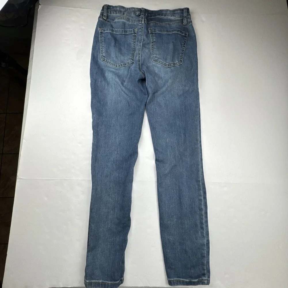 Refuge Women Skinny Jeans Size 2 Cotton Blend Floral Embroidered Distressed Boho